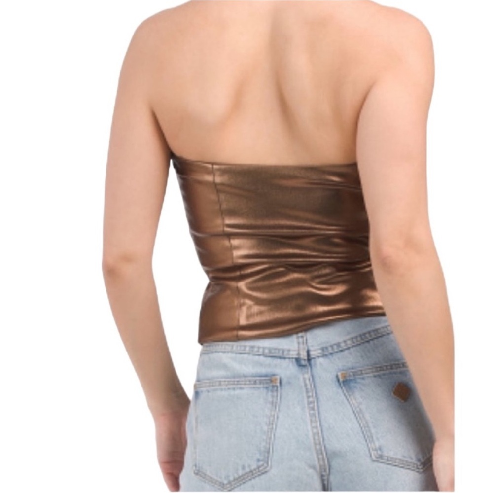 Zara Ruched Strapless Top - Picture 3 of 7